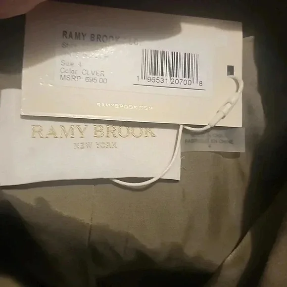 RAMY BROOK OVERSIZED OLIVE MAVE LACE UP SLEEVE BLAZER SIZE 4 - Picture 5 of 8